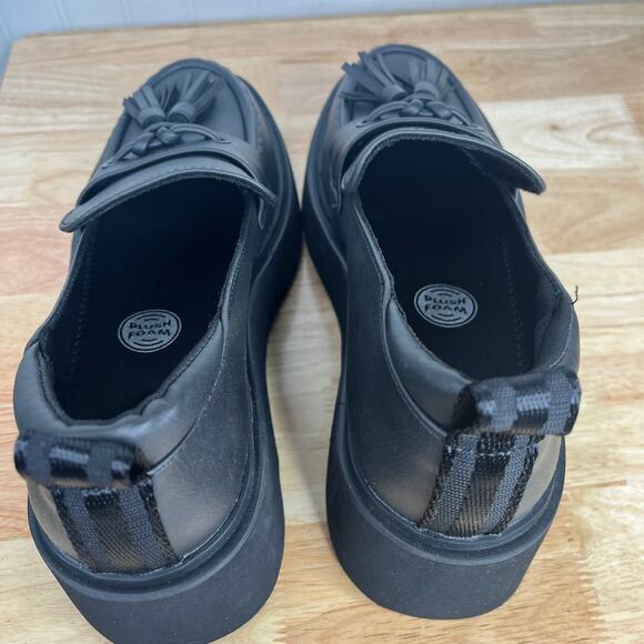 Rocket Dog Harper Platform Black Chunky Loafer Grunge Y2K Edgy Faux Leather - Picture 16 of 16